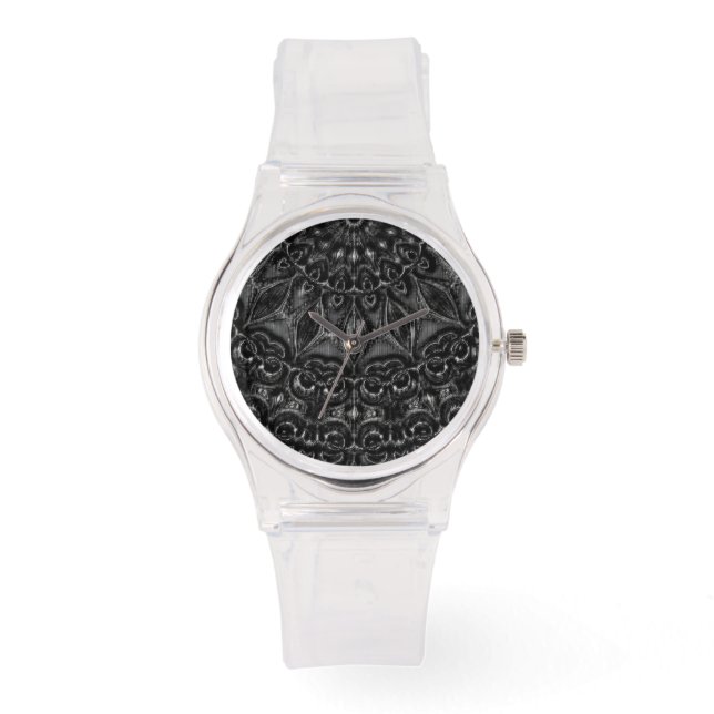 Charcoal Mandala Watch Armbanduhr (Vorderseite)