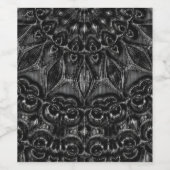 Charcoal Mandala Weinetikett (Einzelnes Label)