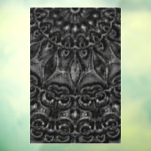 Charcoal Mandala Window Cling Fensteraufkleber (Blatt 3)