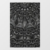 Charcoal Mandala Window Cling Fensteraufkleber (Blatt)
