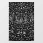 Charcoal Mandala Window Cling Fensteraufkleber (Blatt)