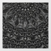 Charcoal Mandala Window Cling Fensteraufkleber (Blatt)