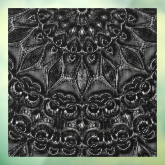 Charcoal Mandala Window Cling Fensteraufkleber (Blatt 3)