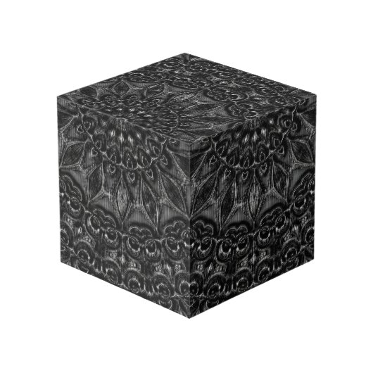 Charcoal Mandala Würfel (Rückseite Schrägansicht)