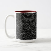 Charcoal Mandala Zweifarbige Tasse (Links)