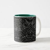 Charcoal Mandala Zweifarbige Tasse (VorderseiteRechts)