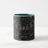 Charcoal Mandala Zweifarbige Tasse (Mittel)