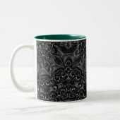 Charcoal Mandala Zweifarbige Tasse (Links)