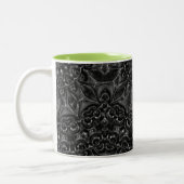 Charcoal Mandala Zweifarbige Tasse (Links)