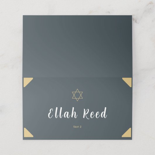 Charcoal Passover Platzkarte (Außenseite Aufgefaltet)