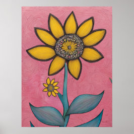 Charcoal Pencil- Baby Bud Blume Poster