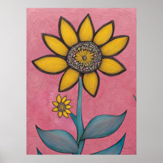 Charcoal Pencil- Baby Bud Blume Poster