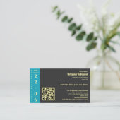 Charcoal Photo Modern Graduation Party Begleitkarte (Stehend Vorderseite)