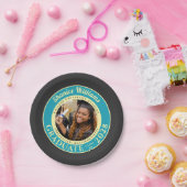 Charcoal Photo Modern Graduation Party Pappteller (Party)