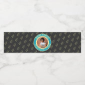 Charcoal Photo Modern Graduation Party Wasserflaschenetikett (Einzelnes Label)