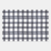 Charcoal Plaid & Christmas Wishes Script Geschenkpapier Set (Vorderseite 3)