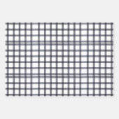 Charcoal Plaid & Christmas Wishes Script Geschenkpapier Set (Vorderseite 2)