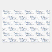 Charcoal Plaid & Christmas Wishes Script Geschenkpapier Set (Vorderseite)