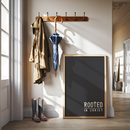 Charcoal Rooted Christliche Glaube Zitat Poster