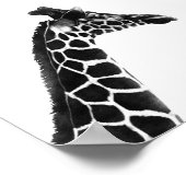 Charcoal Sketch Giraffe Poster (Ecke)