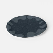 Charcoal Splash Custom Party Paper Plate Pappteller (Schrägansicht)