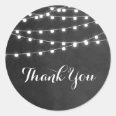 Charcoal String Lights Danke Aufkleber (Vorderseite)