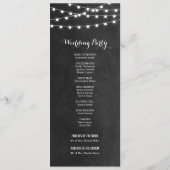 Charcoal String Lights Hochzeitsprogramm Programm (Rückseite)