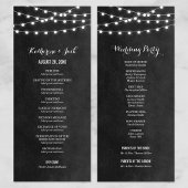 Charcoal String Lights Hochzeitsprogramm Programm