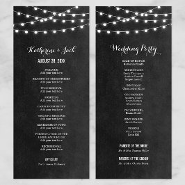 Charcoal String Lights Hochzeitsprogramm Programm