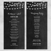 Charcoal String Lights Hochzeitsprogramm Programm