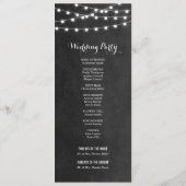 Charcoal String Lights Hochzeitsprogramm Programm (Rückseite)