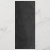 Charcoal String Lights Wedding Menu Card Menükarte (Rückseite)