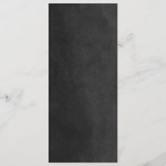 Charcoal String Lights Wedding Menu Card Menükarte (Rückseite)