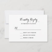 Charcoal String Lights Wedding RSVP Card Karte (Rückseite)