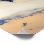 Charcoal Vanilla Clouds Poster (Ecke)