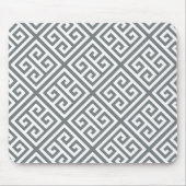 Charcoal White Med Griechischer Schlüssel Diag T M Mousepad (Vorne)