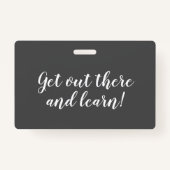 Charcoal Zickzack Homeschool Educator ID Abzeichen Ausweis (Rückseite)