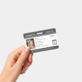 Charcoal Zickzack Homeschool Student ID Abzeichen Ausweis (Handheld)