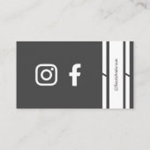 Charcoal Zuhause Icon Social Media Visitenkarte (Rückseite)