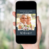 Charcogray-Foto-Collage Geburtstagsfeier willkomme Poster