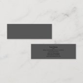 Charcogray Solid Color Anpassen Mini Visitenkarte (Vorne/Hinten)