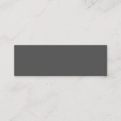 Charcogray Solid Color Anpassen Mini Visitenkarte (Vorderseite)