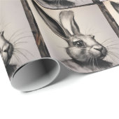 Charcohrabbit Sketch Geschenkpapier (Rolleneckpunkt)