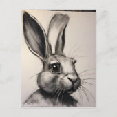 Charcohrabbit Sketch Postkarte (Vorderseite)