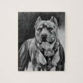CHARCOIL PITBULL DRAWNING PUZZLESPIEL PUZZLE (Vertikal)