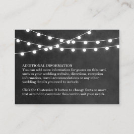 Charcostring Lights Hochzeitkarte Begleitkarte