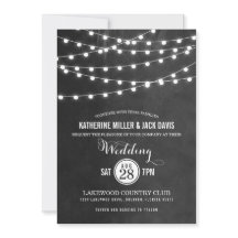 Charcostring Lights Hochzeitseinladung