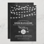 Charcostring Lights Hochzeitseinladung Einladung<br><div class="desc">Modernes Hochzeitsdesign mit schlichter, eleganter, leuchtender Saitenleuchte, die über das Obergeschoss hängt, und einer eleganten Mischung aus modernen und kalligraphischen Script-Schriftart auf einem Imitat mit Aquarelltextur. Ein schlichtes und stilvolles Design, perfekt für den Sommer! Klicken Sie auf die Schaltfläche IT CUSTOMIZE, um Schriftart anzupassen, Text zu verschieben und Ihr eigenes...</div>