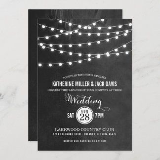 Charcostring Lights Hochzeitseinladung Einladung