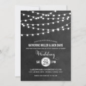 Charcostring Lights Hochzeitseinladung Einladung (Vorderseite)